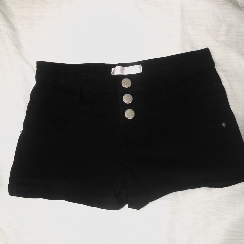 Black High Waisted Jean Shorts